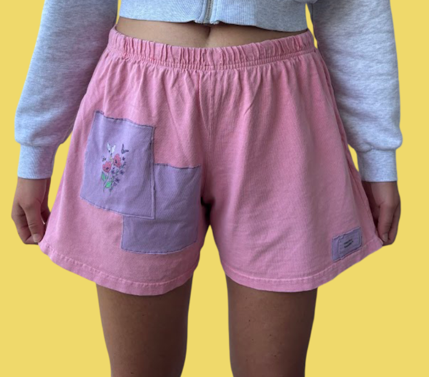 “Life is Good” Patchwork Shorts – (M/L)