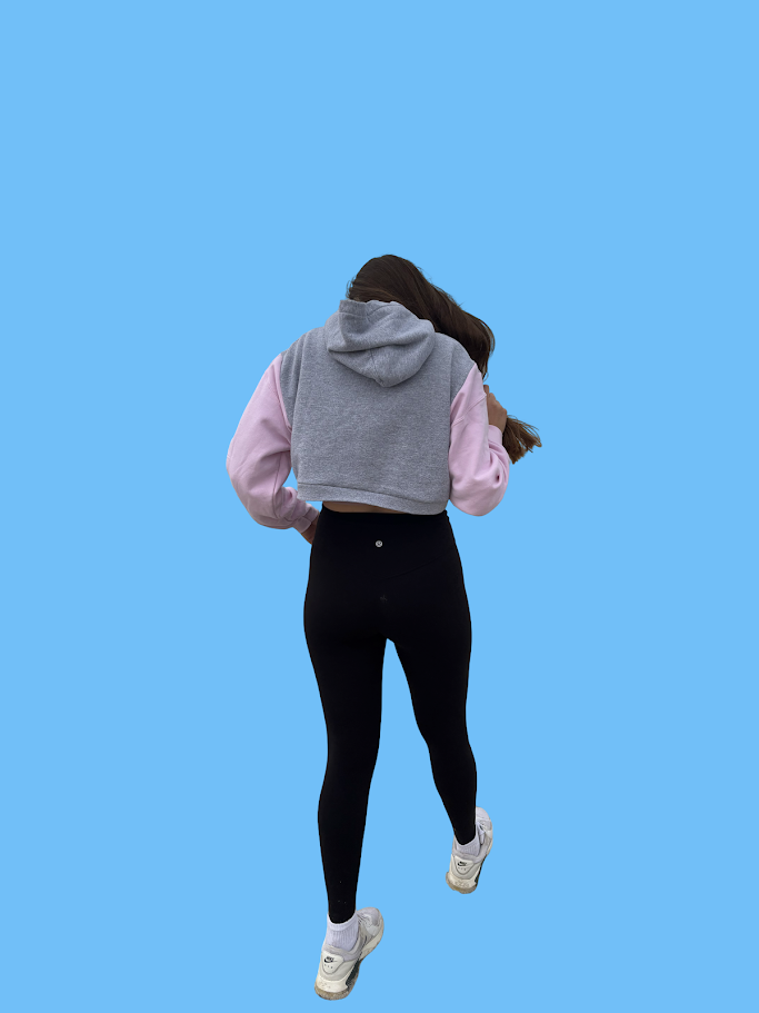 💗 Reebok Pastel Upcycled Cropped Hoodie