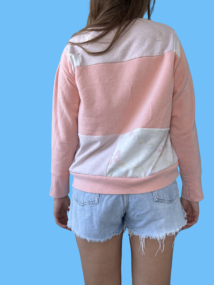 🌸 Blush Patchwork Nike Upcycled Sweatshirt