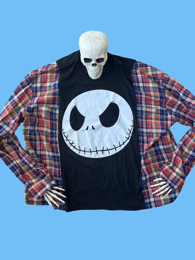 🖤 Jack Skellington Upcycled Flannel