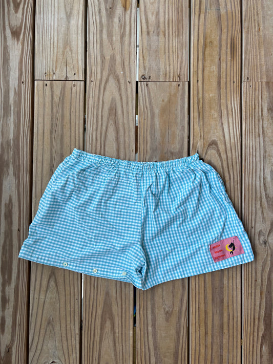 Baby Blue Gingham Shorts