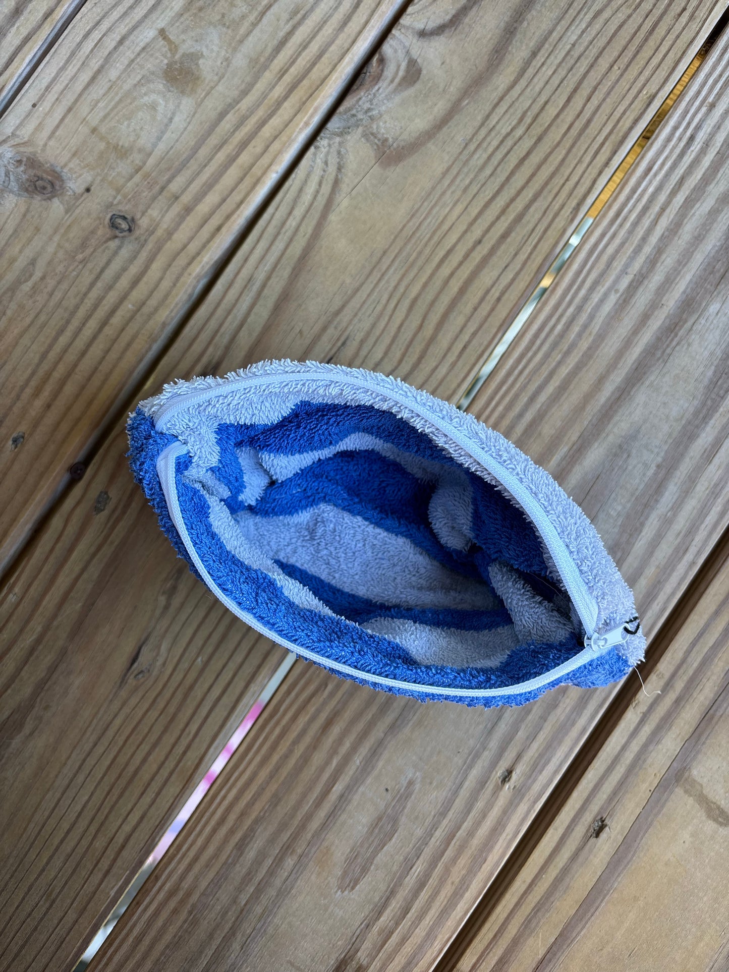 Striped Towel Zipper Bag