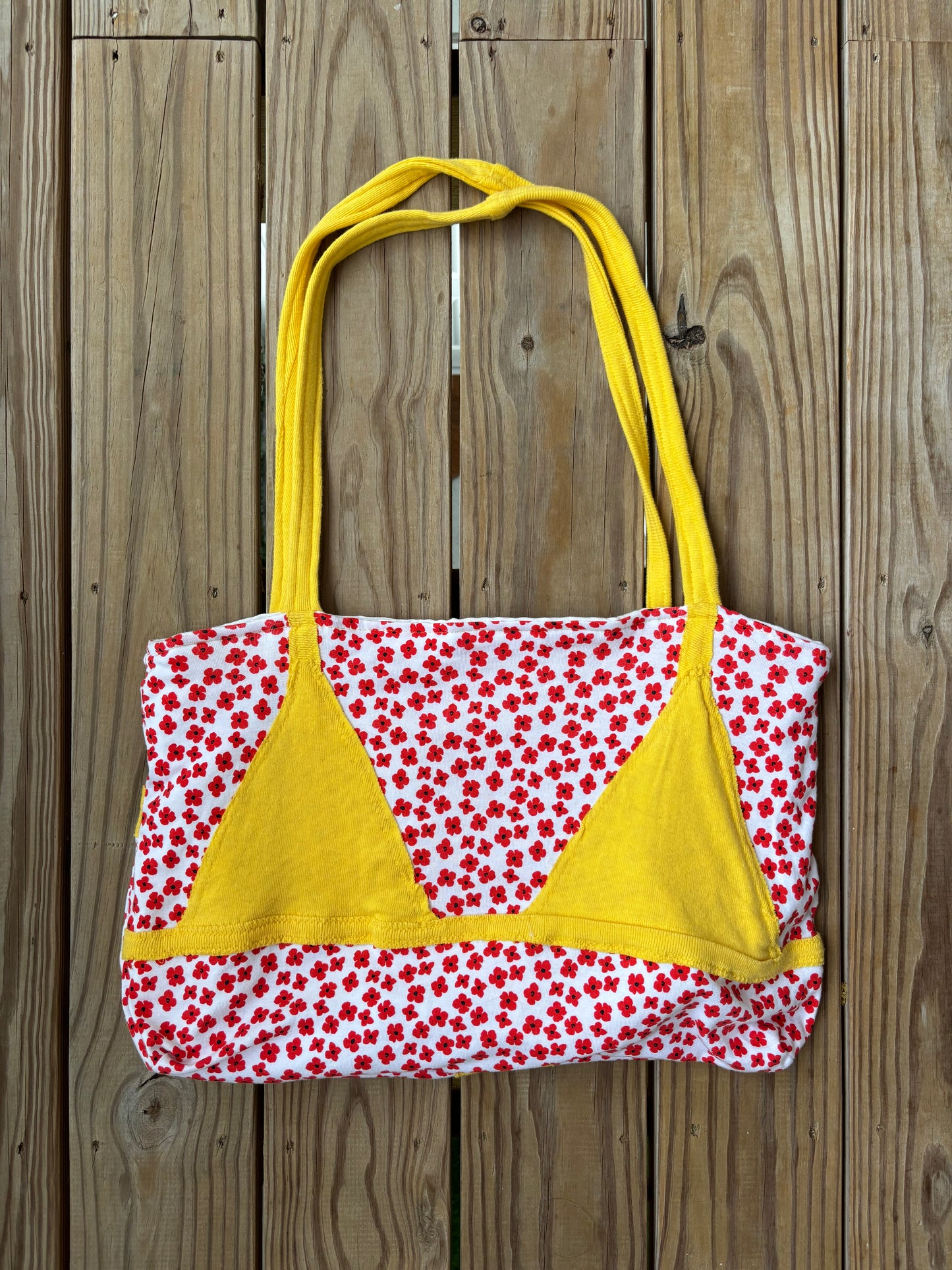 Yellow Flower Bikini Bag
