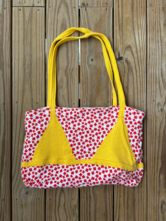 Yellow Flower Bikini Bag