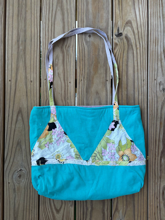 Teal and Floral Bikini