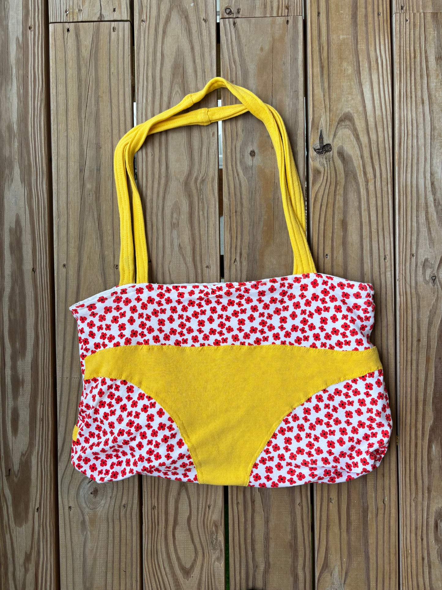 Yellow Flower Bikini Bag