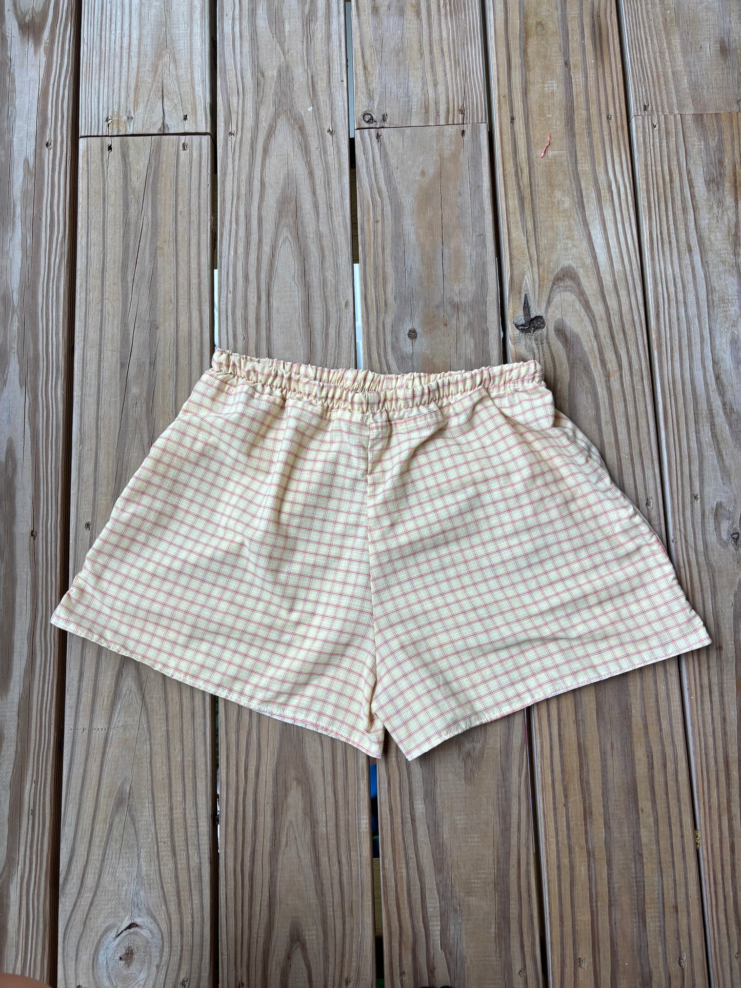 Yellow Gingham Shorts