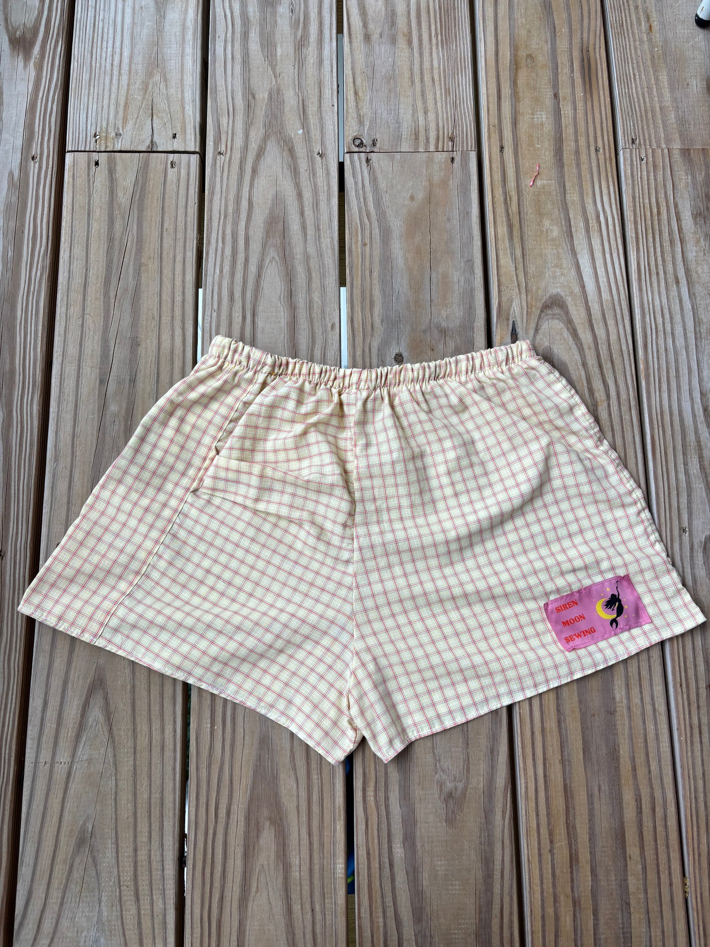 Yellow Gingham Shorts