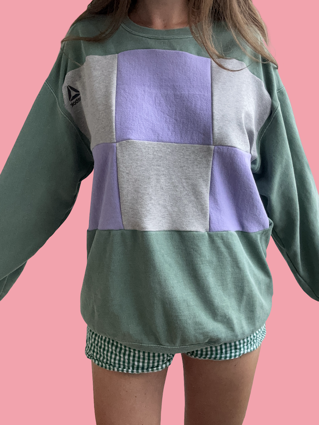 Patchwork Comfort Colors Sweatshirt (X-Large)