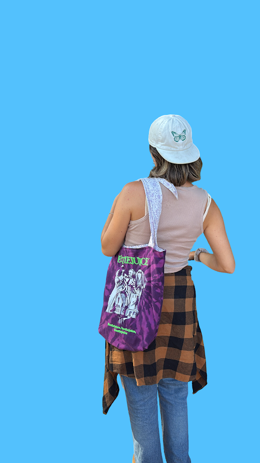 💜 Beetlejuice Upcycled Tote Bag