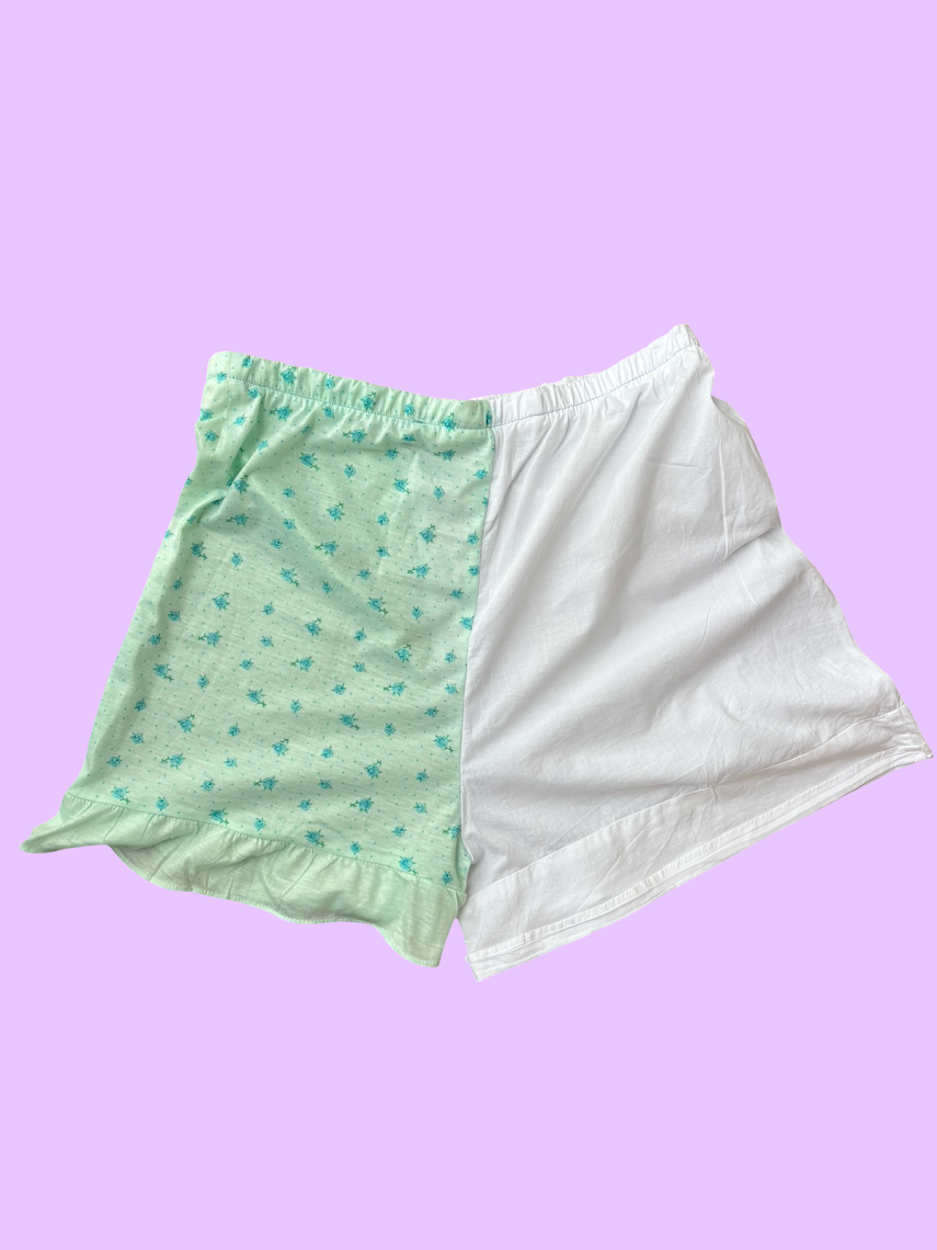 Mint and White Two-Piece Lounge Set