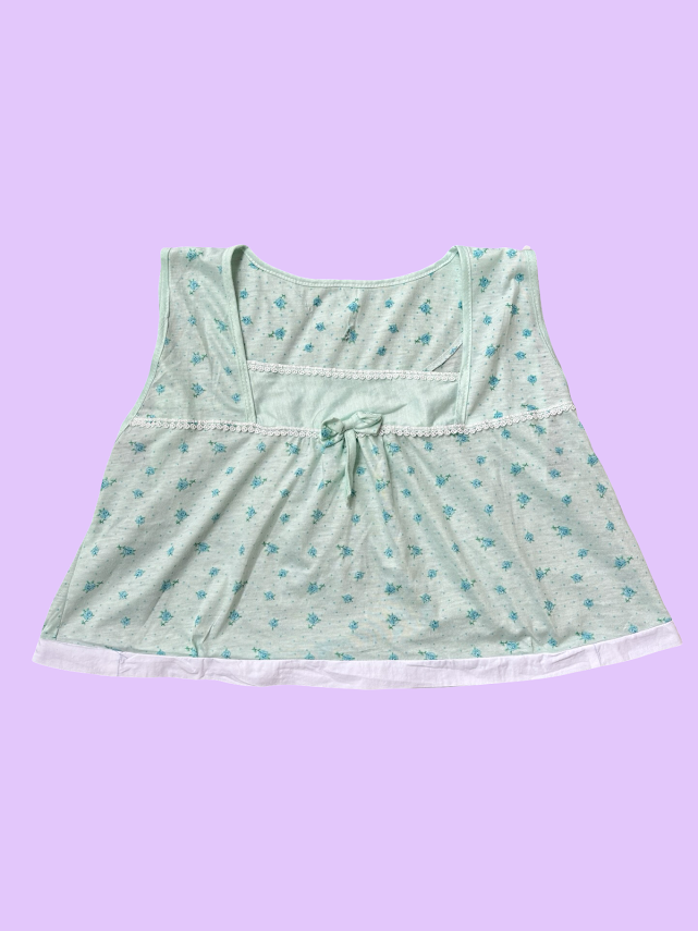 Mint and White Two-Piece Lounge Set