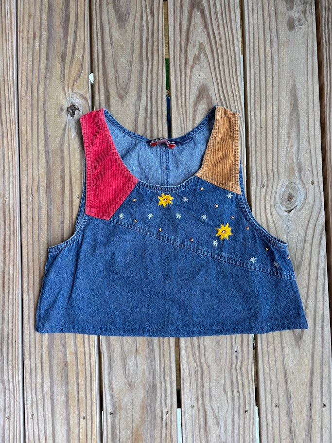Upcycled Denim Tank Top