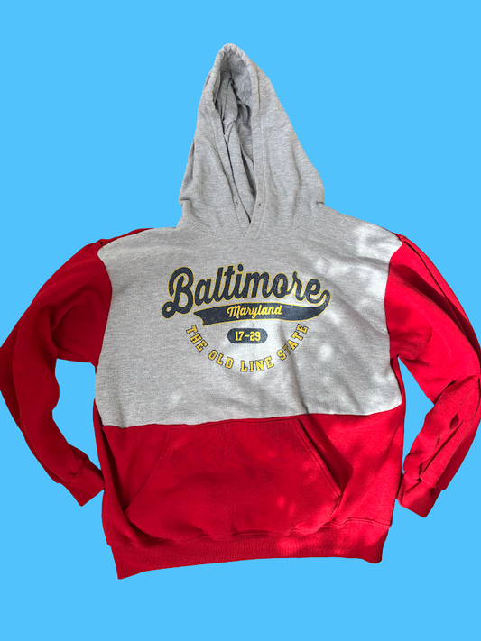 🪡 Baltimore Colorblock Upcycled Hoodie