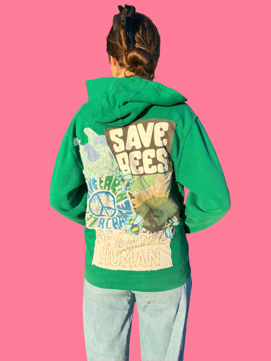 Save the Bees ZipUp