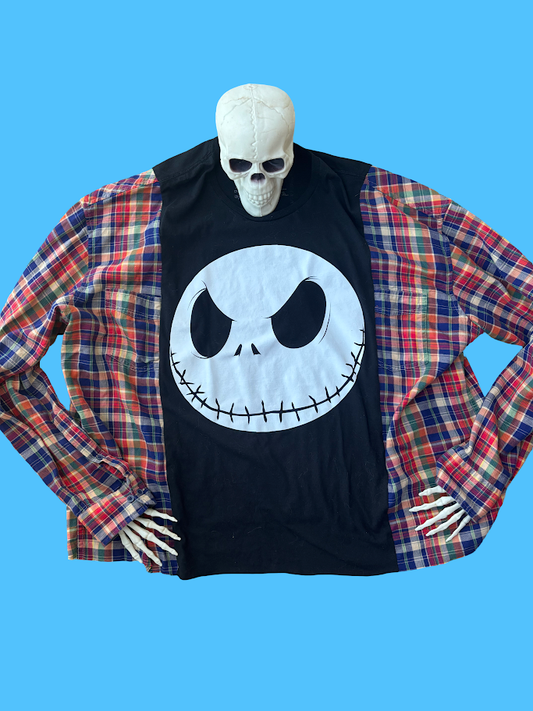 🖤 Jack Skellington Upcycled Flannel