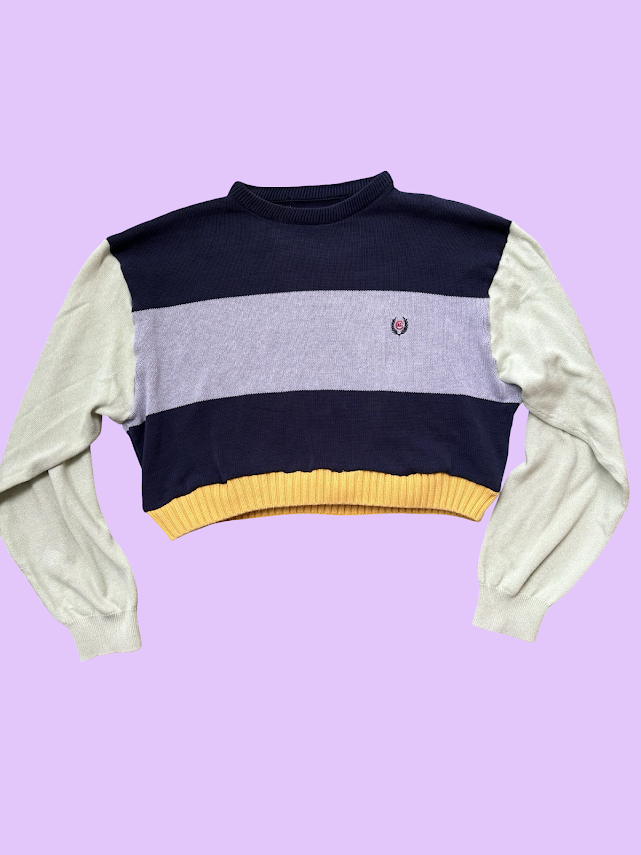 Cropped Colorblock Sweater